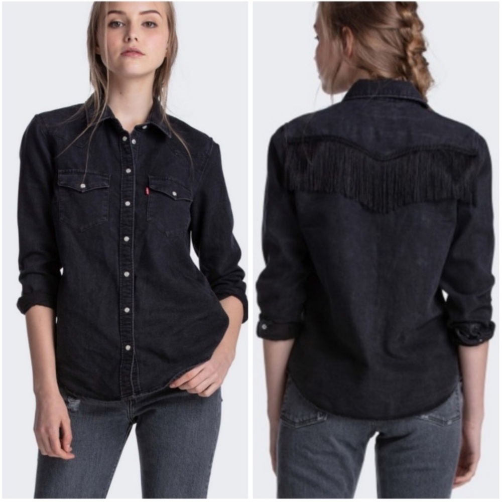 Levi's Western Denim Shirt with Fringe